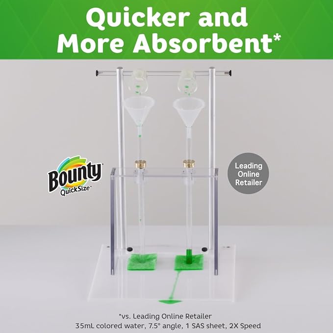 Bounty Quick-Size Paper Towels, White, 12 Family Triple Rolls = 36 Regular Rolls - Image 2